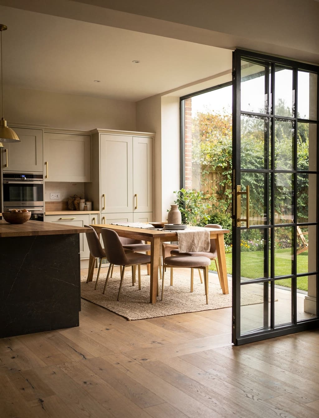 Open-plan kitchen diner